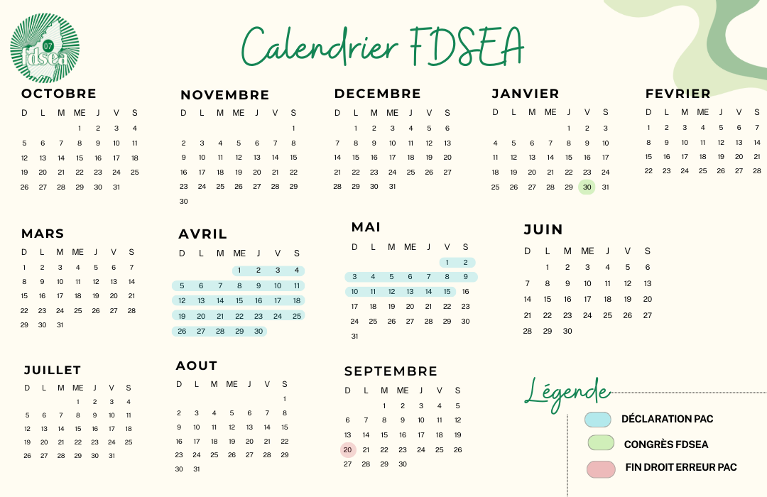 affiche a4 calendrier vacances scolaires 2025 2026 officiel france zone a bleu jaune (1)
